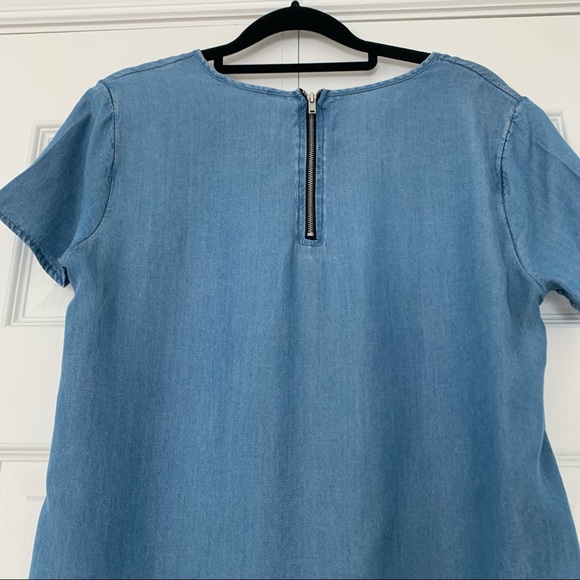 Forever 21 women’s denim tee dress with zipper med - Picture 4 of 7